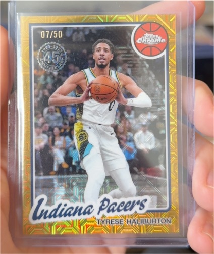 2025-26 Topps Chrome 45th Anniversary #TC-TH Tyrese Haliburton — front