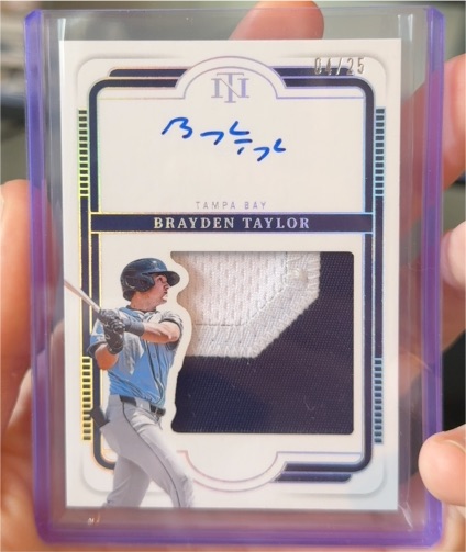 2025 Panini National Treasures SL-BRT Brayden Taylor — front