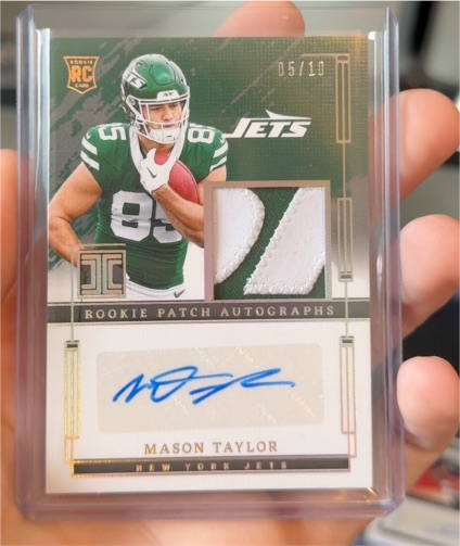 2025 Panini Impeccable Mason Taylor Rookie Patch Autographs # — front