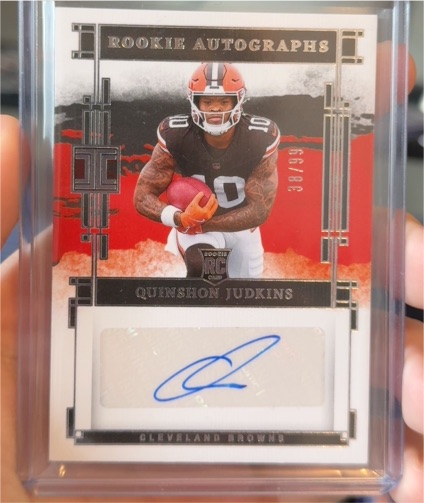 2025 Panini Impeccable Rookie Autographs #RA-QJS Quinshon Judkins — front