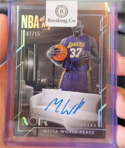2024-25 Panini Noir NBA at Night #NBA-MWP Metta World Peace — front