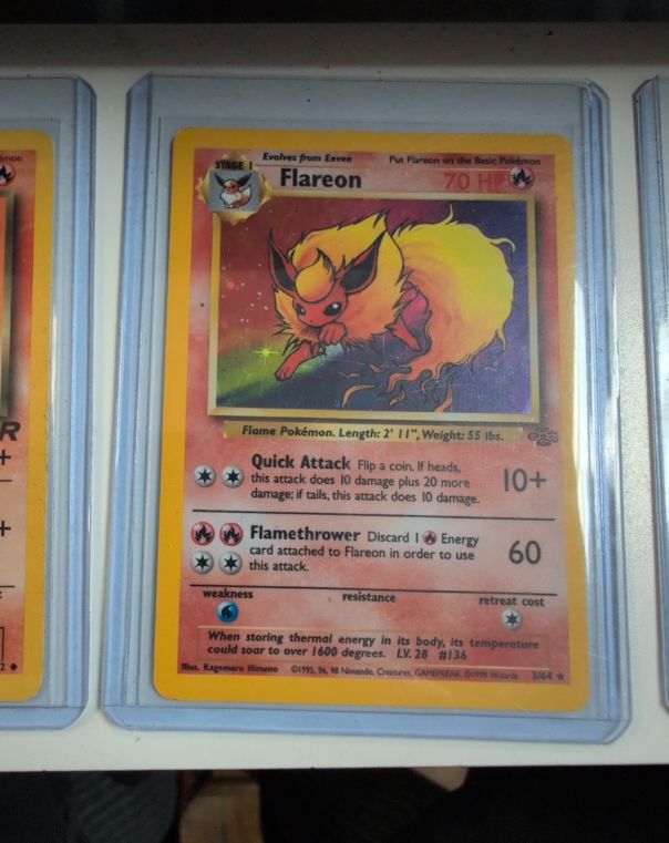 1999 Pokémon Jungle #19 Flareon — front