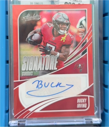 2025 Panini Absolute Signature Standouts #SS-BIG Bucky Irving — front