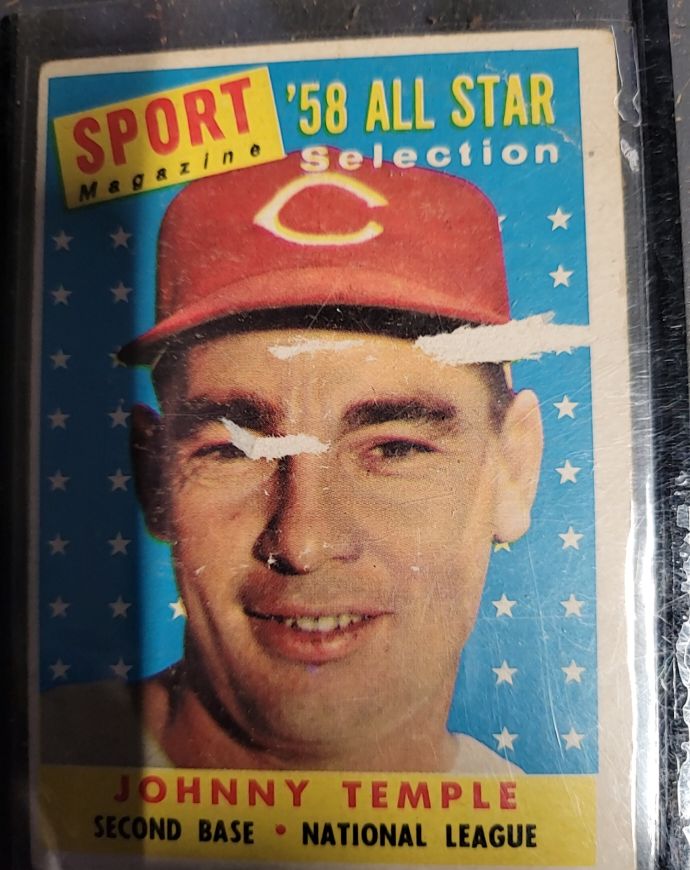 1958 Topps #478 Johnny Temple — front