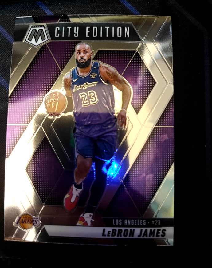 2024-25 Panini Mosaic #286 LeBron James City Edition Silver Prizm — front