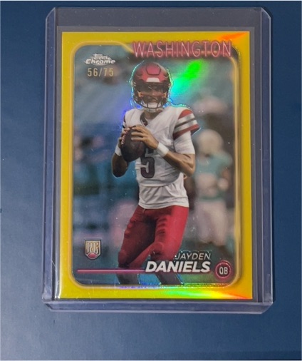 2024 Topps Chrome #201 Jayden Daniels Rookie — front