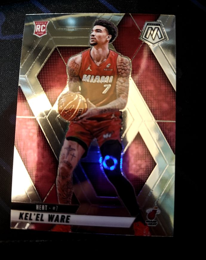2023-24 Panini Mosaic Kel'el Ware Rookie Card Miami Heat — front