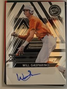 2024 Leaf Press Pass Premium #BA-WG1 Will Gasparino Gold Reflector Auto — front