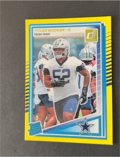 2025 Panini Donruss #354 Tyler Booker Rated Rookie Press Proof Yellow — front