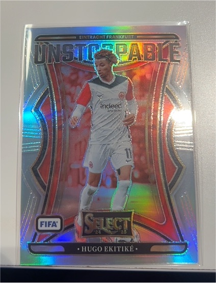 2024-25 Panini Select FIFA #10 Hugo Ekitike Unstoppable Silver Prizm — front