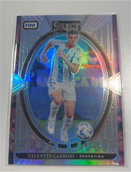 2024-25 Panini Select FIFA #13 Valentín Carboni Future Silver Prizm — front