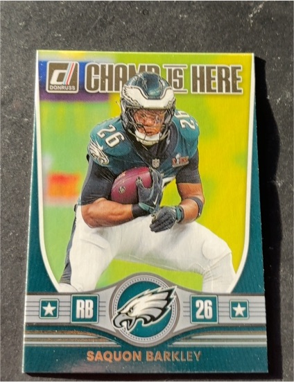 2025 Panini Donruss Champ Is Here #CIH-SBY Saquon Barkley — front