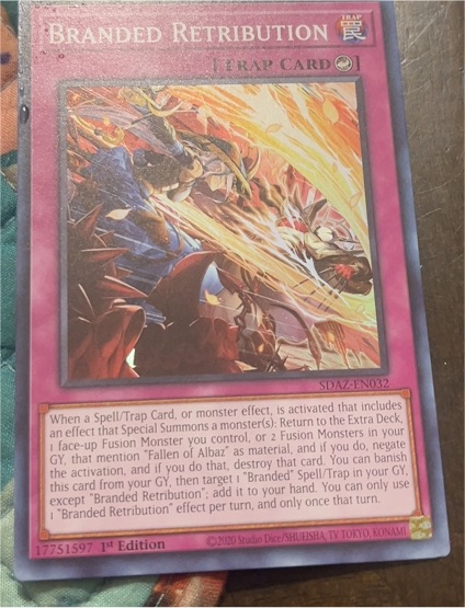 2020 Yu-Gi-Oh! SDAZ-EN032 Branded Retribution — front