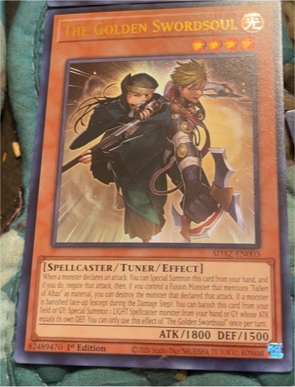 2010 Yu-Gi-Oh! SDAZ-EN003 The Golden Swordsoul — front
