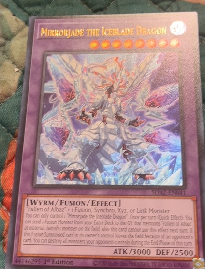 2020 Yu-Gi-Oh! SDAZ-EN041 Mirrorjade the Iceblade Dragon — front