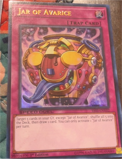 2016 Yu-Gi-Oh! SS03-ENV02 Jar of Avarice — front