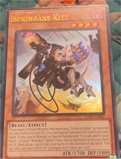 2023 Yu-Gi-Oh! SDAZ-EN002 Springans Kitt — front