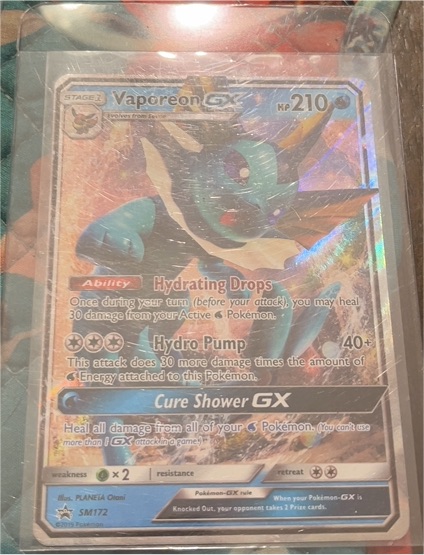 2017 Pokemon SM177 Vaporeon GX — front