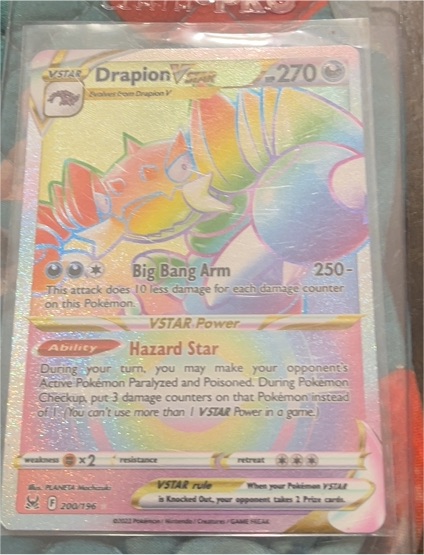 2022 Pokémon SWSH11: Lost Origin #200/196 Drapion VSTAR — front