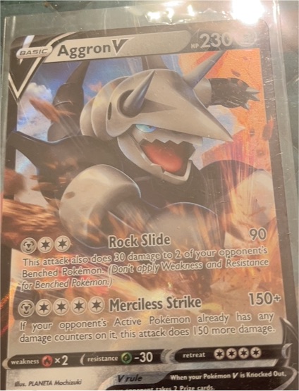 2022 Pokémon TCG Sword & Shield: Brilliant Stars #096 Aggron V — front