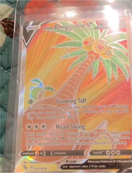 2022 Pokémon GO #071 Alolan Exeggutor V Full Art — front