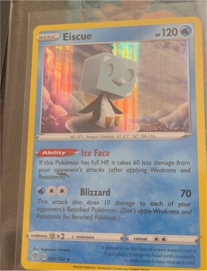 2020 Pokemon Rebel Clash #054 Eiscue — front