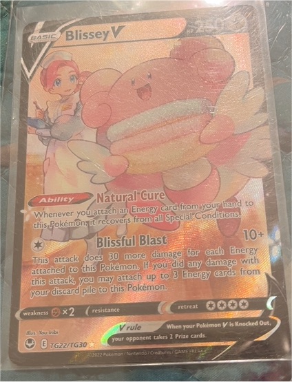 2022 Pokemon Sword & Shield Silver Tempest #TG22/TG30 Blissey V — front