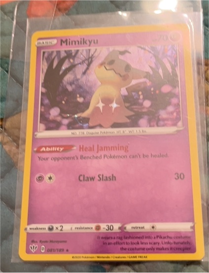 2020 Pokémon Darkness Ablaze #081 Mimikyu — front