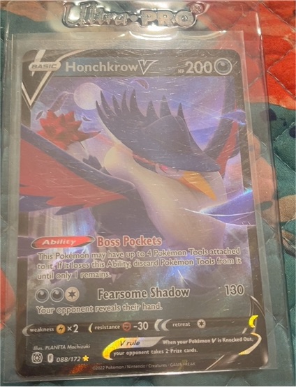 2022 Pokémon Brilliant Stars #088 Honchkrow V — front