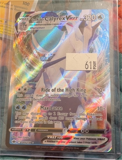 2020 Pokémon Chilling Reign #046 Ice Rider Calyrex VMAX — front