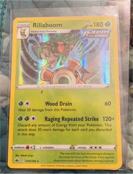 2021 Pokémon Chilling Reign #018 Rillaboom — front