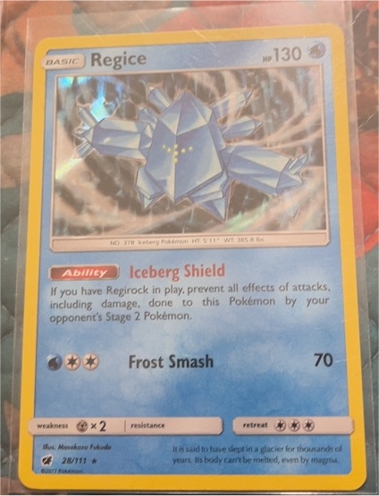2017 Pokémon Sun & Moon Crimson Invasion #28 Regice — front