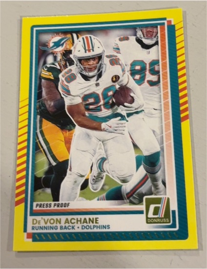 2025 Panini Donruss #110 De'Von Achane — front