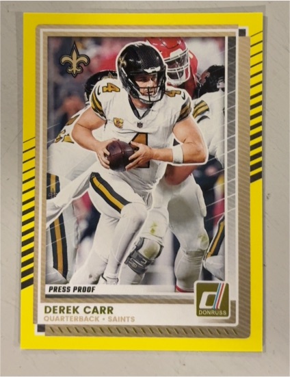 2025 Donruss #68 Derek Carr Press Proof — front