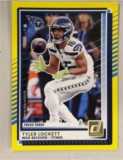2025 Donruss #158 Tyler Lockett Press Proof Yellow — front