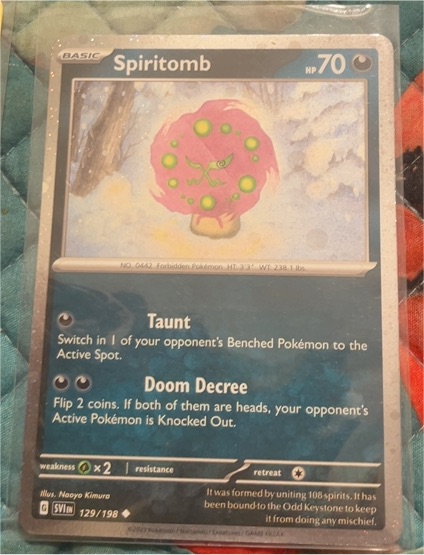 2023 Pokemon Scarlet & Violet Base Set #129 Spiritomb — front