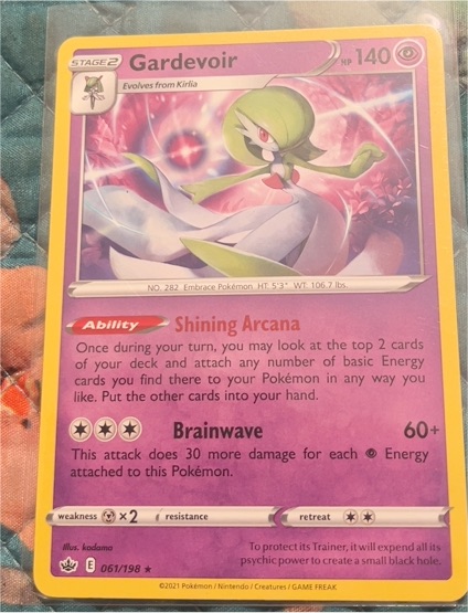 2021 Pokémon Sword & Shield Chilling Reign #061 Gardevoir — front