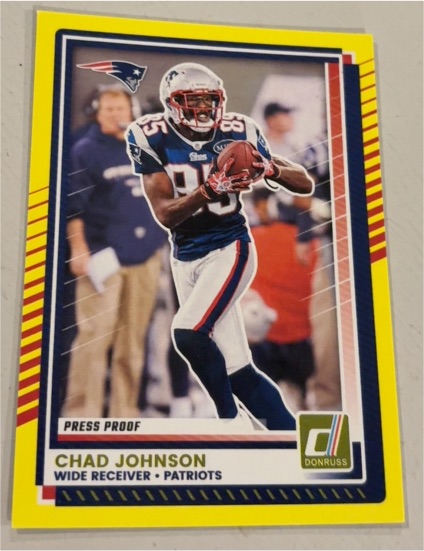 2025 Donruss #18 Chad Johnson Press Proof Yellow — front