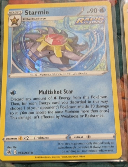 2021 Pokémon Fusion Strike #53 Starmie — front