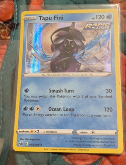2021 Pokémon Chilling Reign #40 Tapu Fini — front