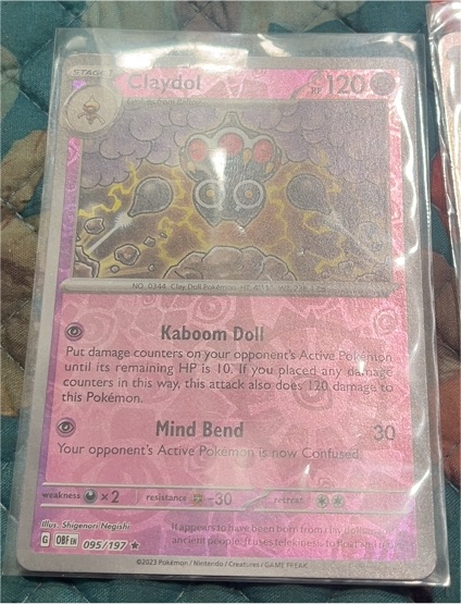 2023 Pokémon Sv03: Obsidian Flames #095 Claydol — front