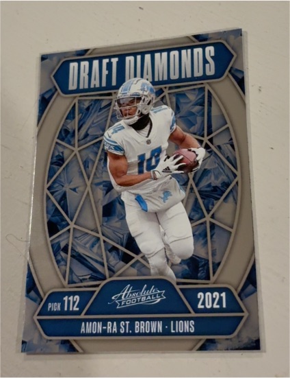 2025 Panini Absolute Draft Diamonds #DD-ASB Amon-Ra St. Brown — front