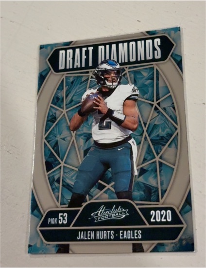 2020 Panini Absolute Draft Diamonds #DD-JHS Jalen Hurts — front