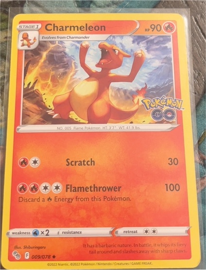 2022 Pokémon GO #009 Charmeleon — front