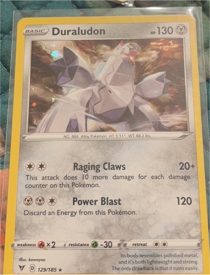 2020 Pokémon SWSH04: Vivid Voltage #129 Duraludon — front