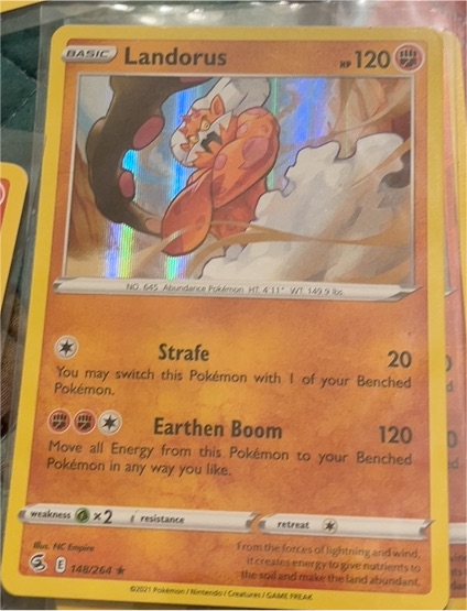 2021 Pokémon SWSH08: Fusion Strike #148 Landorus — front