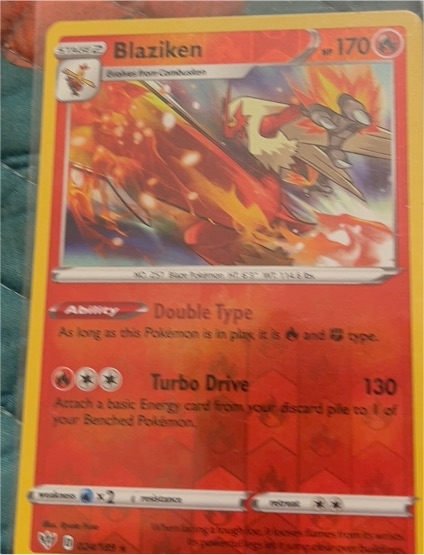 2020 Pokémon SWSH03: Darkness Ablaze #024 Blaziken — front