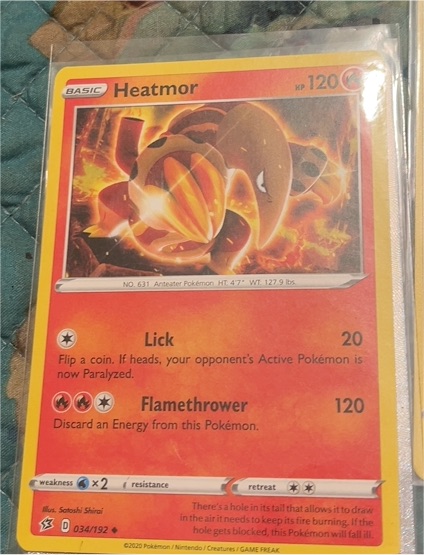 2020 Pokémon SWSH02: Rebel Clash #034 Heatmor — front