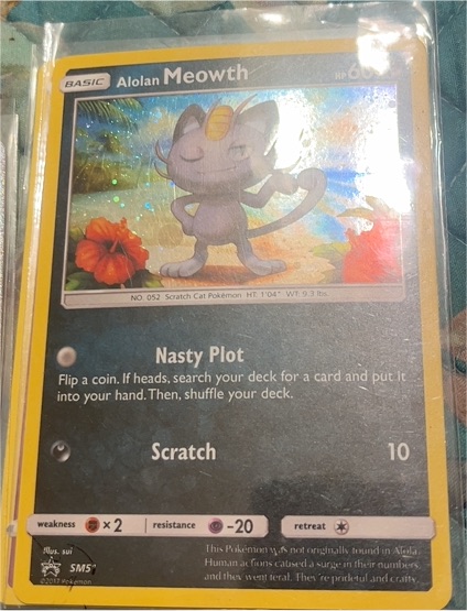 2017 Pokémon SM51 Alolan Meowth — front