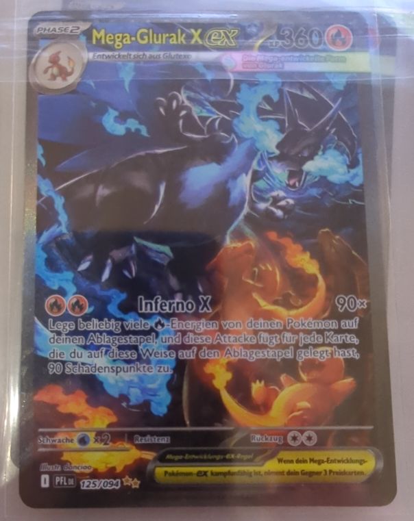 2025 Pokémon #125 Mega Charizard X EX Phantasmal Flames — front
